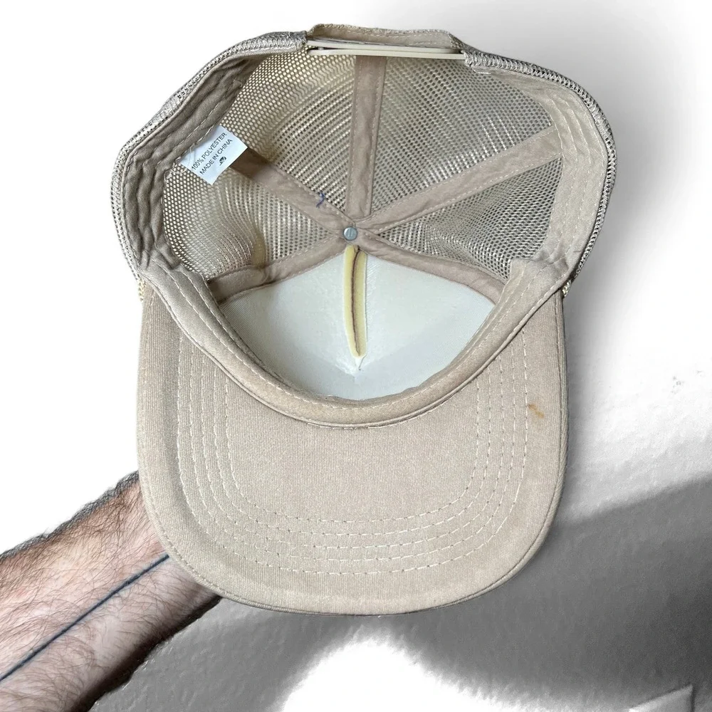 Explore Liberty Hill Texas Trucker Hat Mesh‎ Snapback Tan Roper Accent OSFA EUC